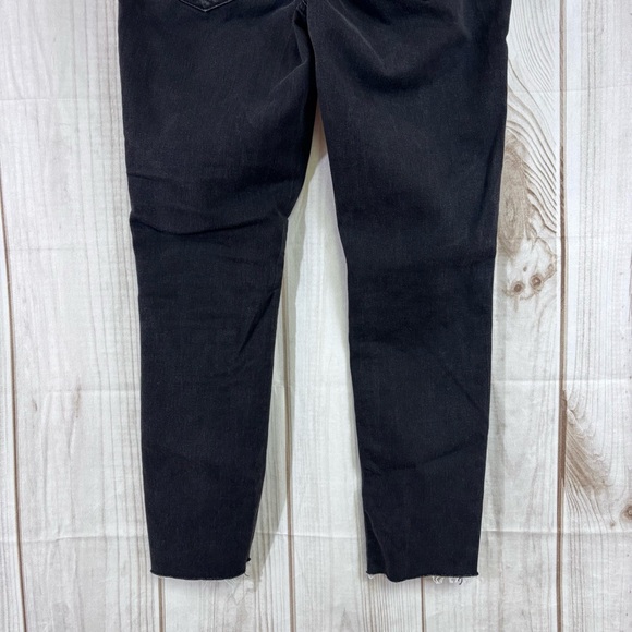 Seven 7 Skinny Ankle Jeans Raw Hem Classic Comfort Stretch Designer Black Size 8 - Picture 5 of 14